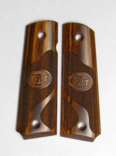 1911 Full Size Frame Classic Panel Stippled with Colt Logo in Middle "A" Pattern Rosewood