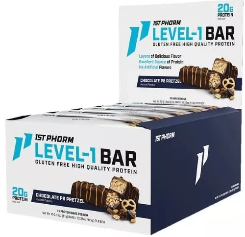 1ST PHORM LEVEL 1 BAR CHOCOLATE PB PRETZEL 15