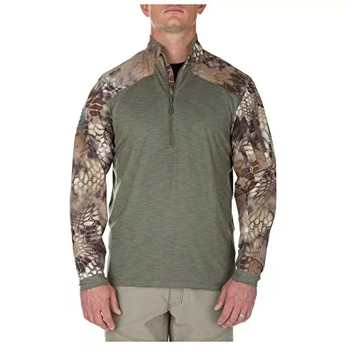 5.11 Men’s Rapid Half Zip Sweatshirt, Medium, Sage Green