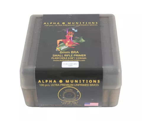 Alpha Munitions: 6 BRA SRP (Small Rifle Primer), 100/Box