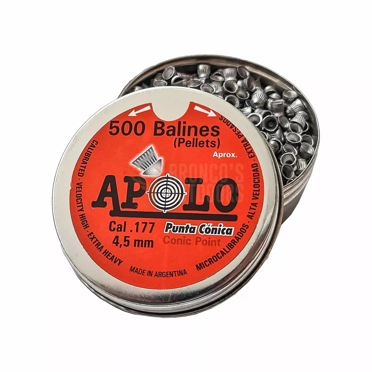 Apolo Conic Pointed Pellets .177, 500 Quantity