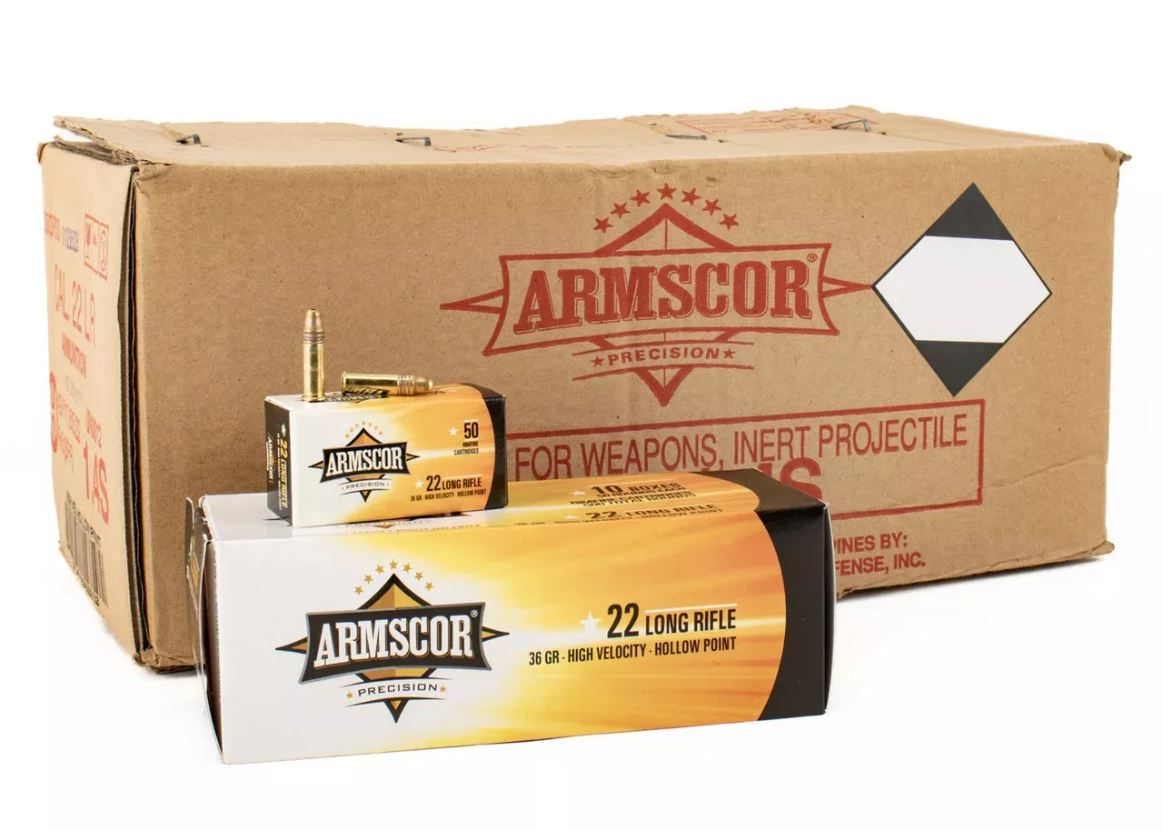 Armscor Rimfire .22LR 36gr High Velocity 5000rd Case