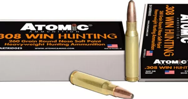 ATOMIC AMMO .308WIN 260GR. ROUNDNOSE SOFTPOINT 20-PACK
