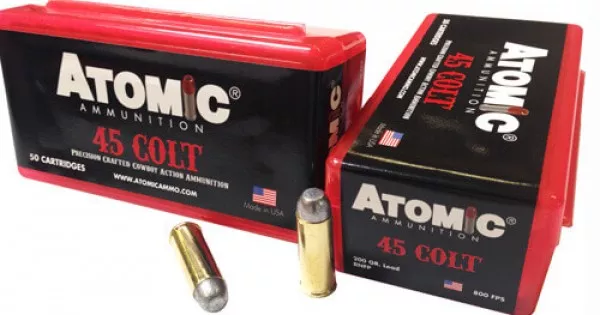 ATOMIC AMMO COWBOY 45LC 200GR. LEAD RNFP 50-PACK