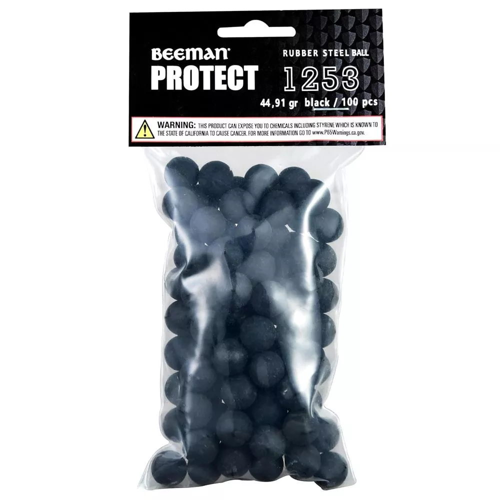 Beeman Protect BP50 .50 Caliber Black Rubber Balls (100 Count)