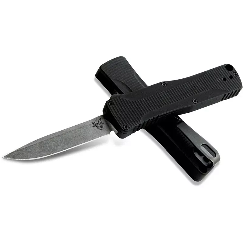 Benchmade Auto Folding Knife w/Plain Edge Clip Point Blade (4850)