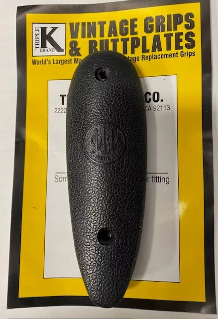 Beretta Late Type Replica Butt Plate Black B73 - 3434