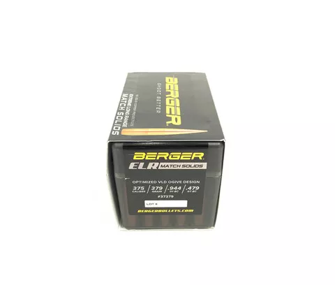 Berger 37379: 375 Cal 379gr ELR Match Solid Bullets, 50/Box