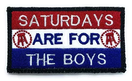 for The Boys Patch Saturdays – Funny Tactical Military Morale Embroidered Patch Hook Backing