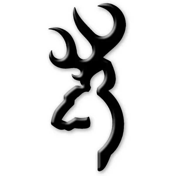 Browning Buckmark Decal – 3D – 6″ Black