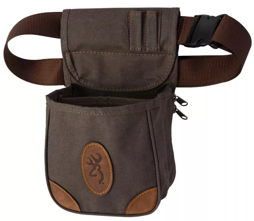 BrowningLona Canvas/Leather Shell Pouch, Flint