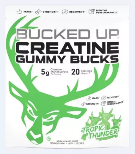 BUCKED UP CREATINE GUMMIES – TROPIC THUNDER 20 SERVINGS