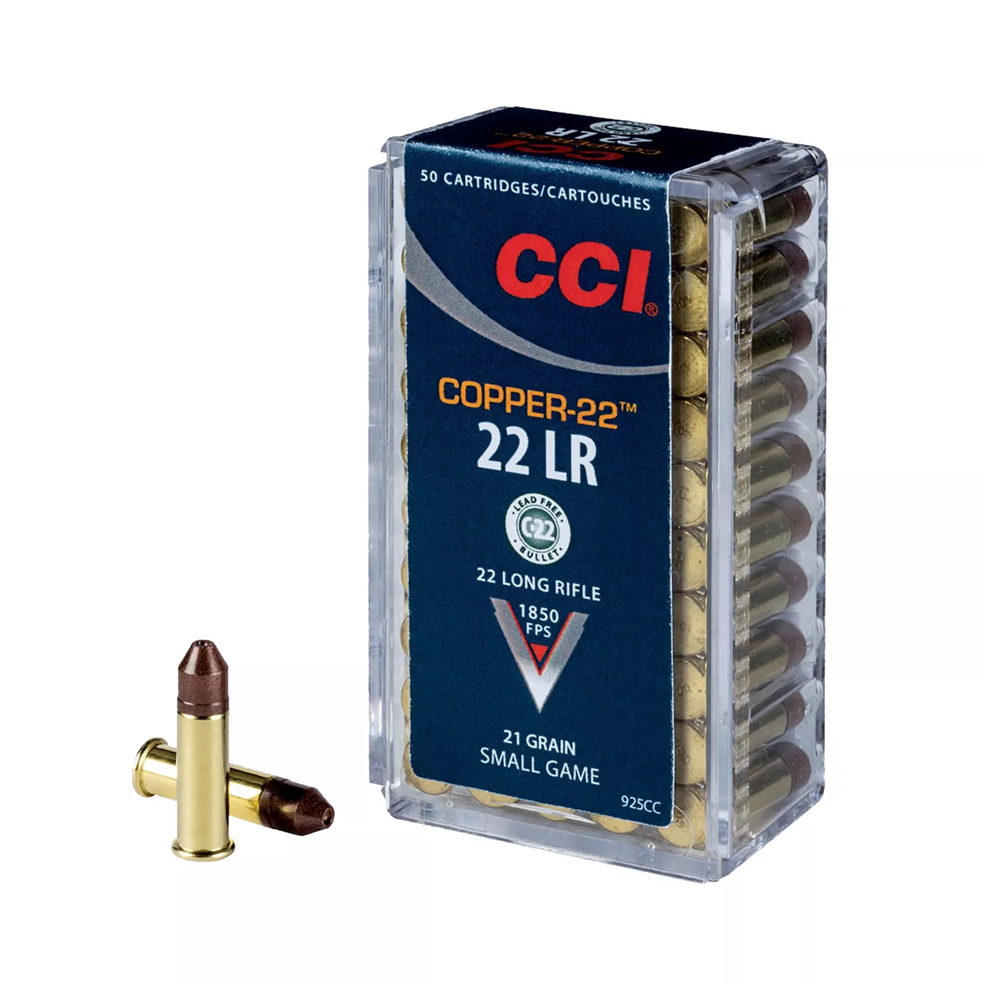 CCI Copper-22 .22 LR 21gr HP 50 Rounds