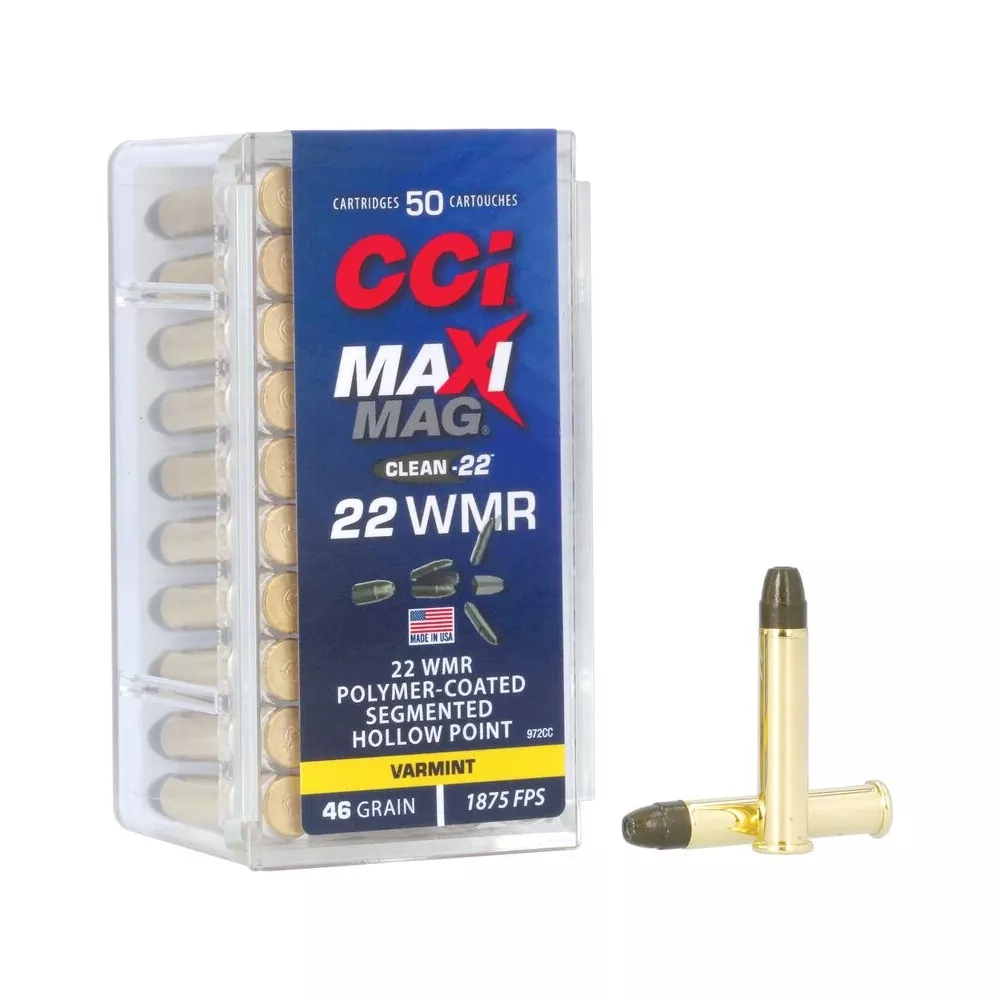 CCI Maxi-Mag .22 WMR Segmented HP 50 Rounds