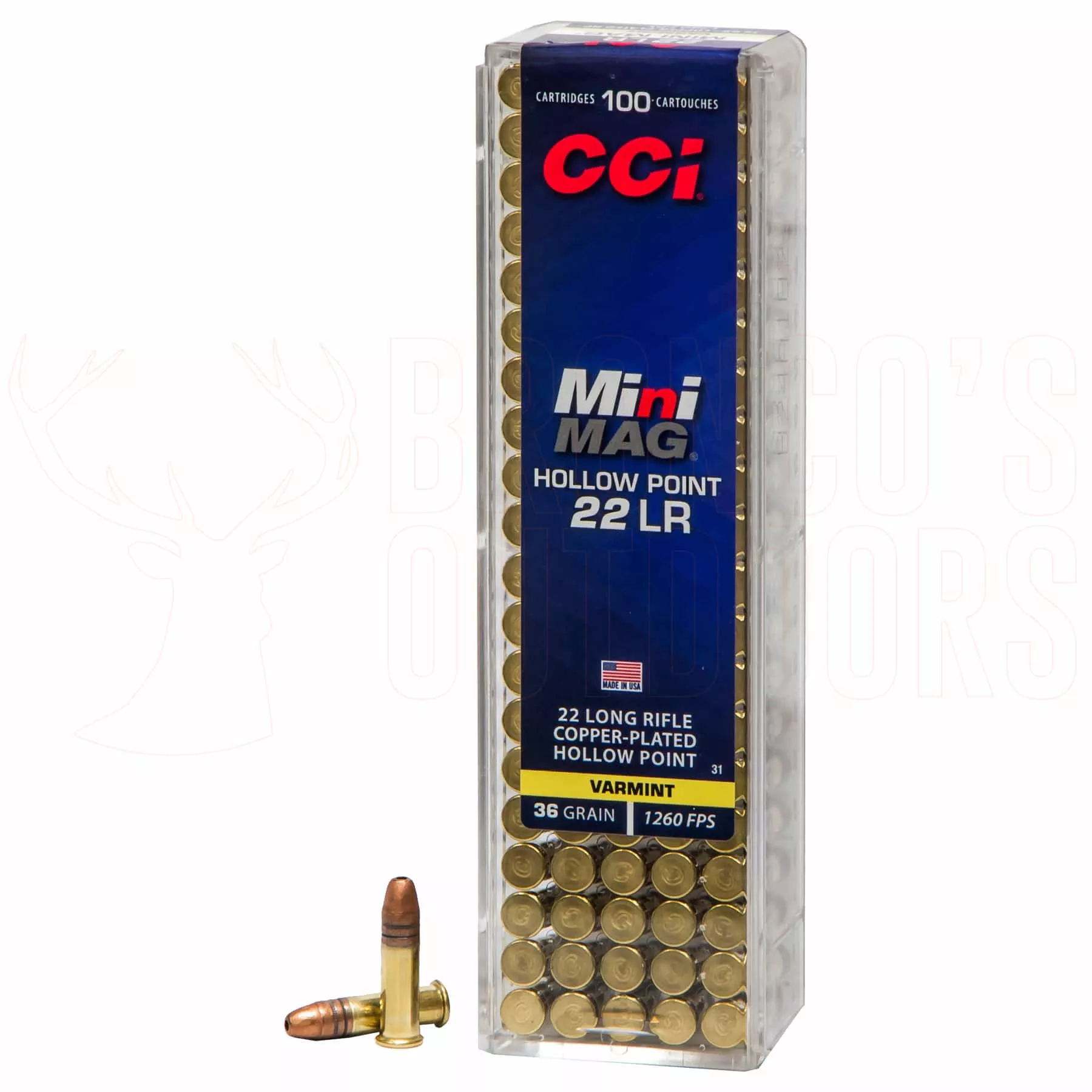 CCI Mini Mag .22 LR 36gr HP 100 Rounds