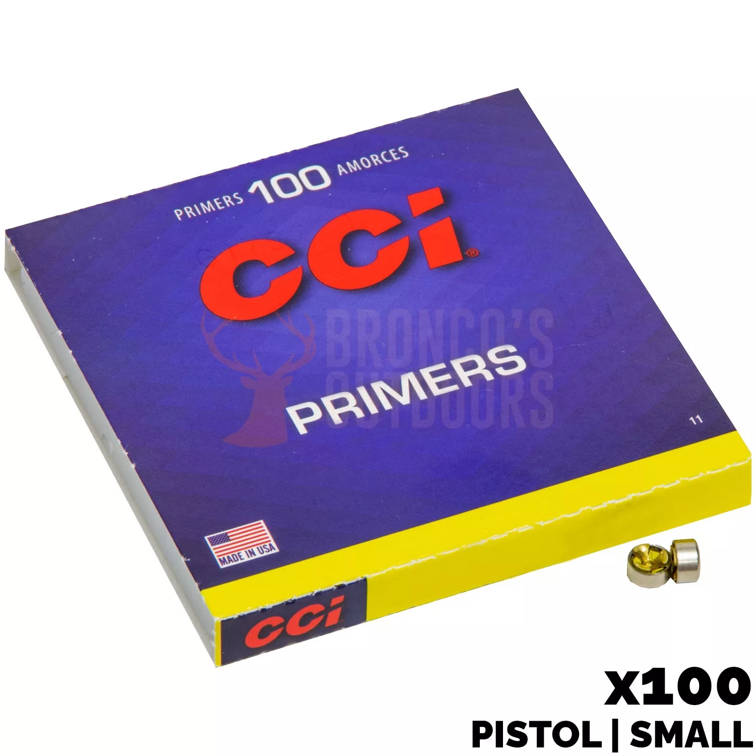 CCI Small Pistol Primers 100 Count