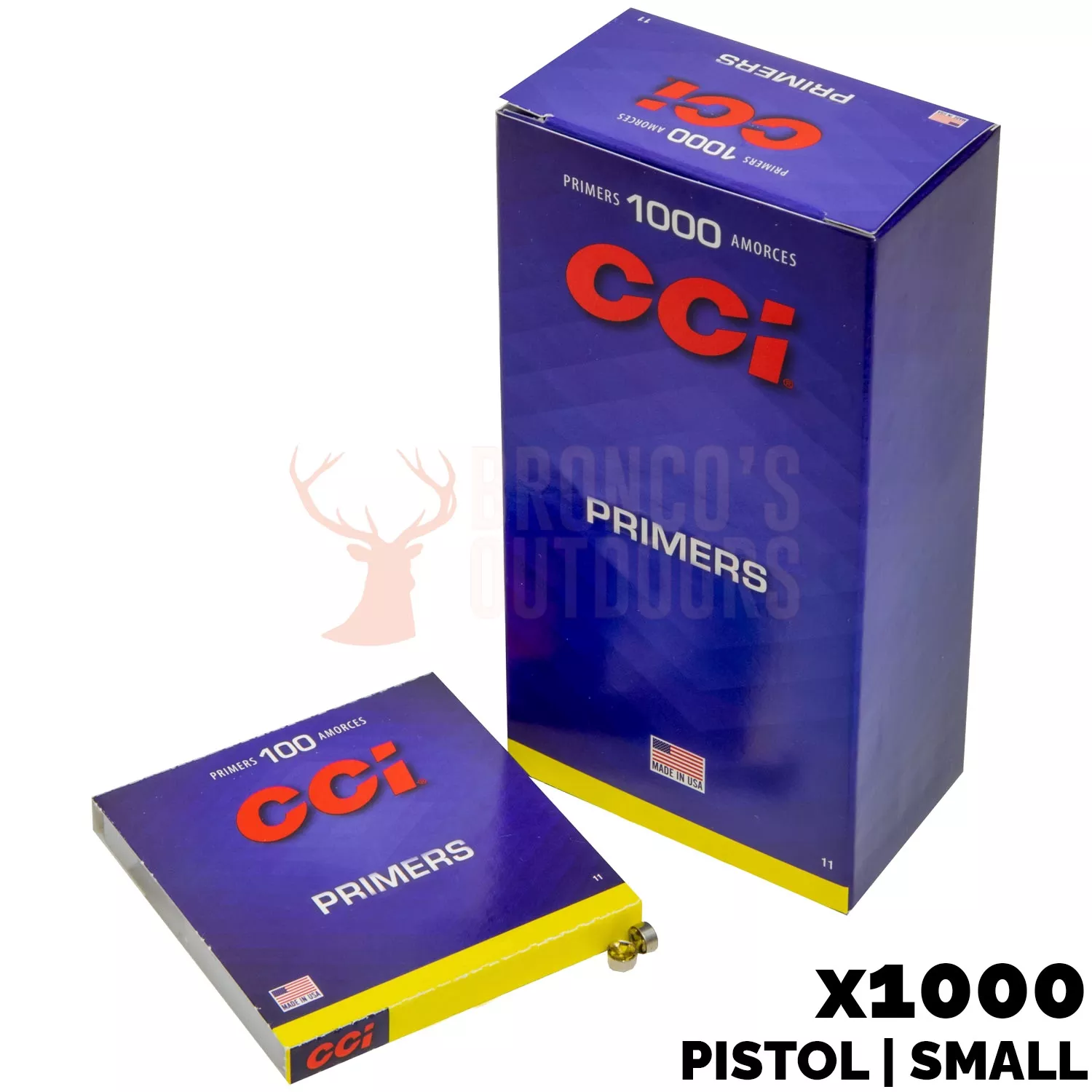 CCI Small Pistol Primers 1000 Count