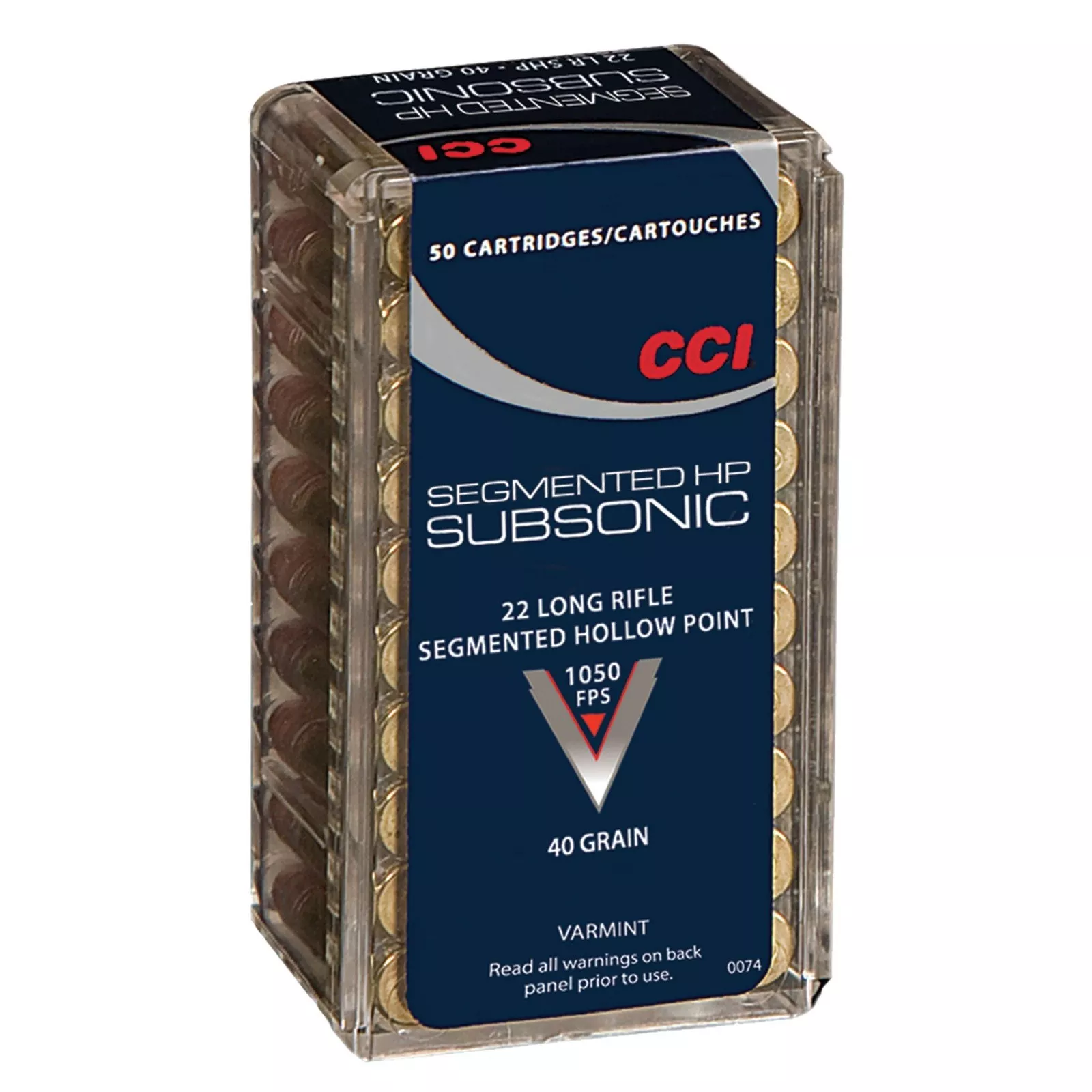 CCI Sub Sonic .22 LR 40gr Segmented HP 50 Rounds