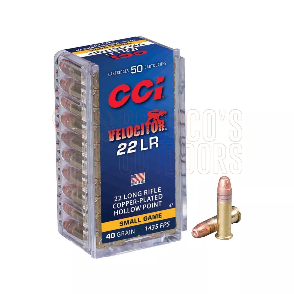 CCI Velocitor .22 LR 40gr HP 500 Rounds