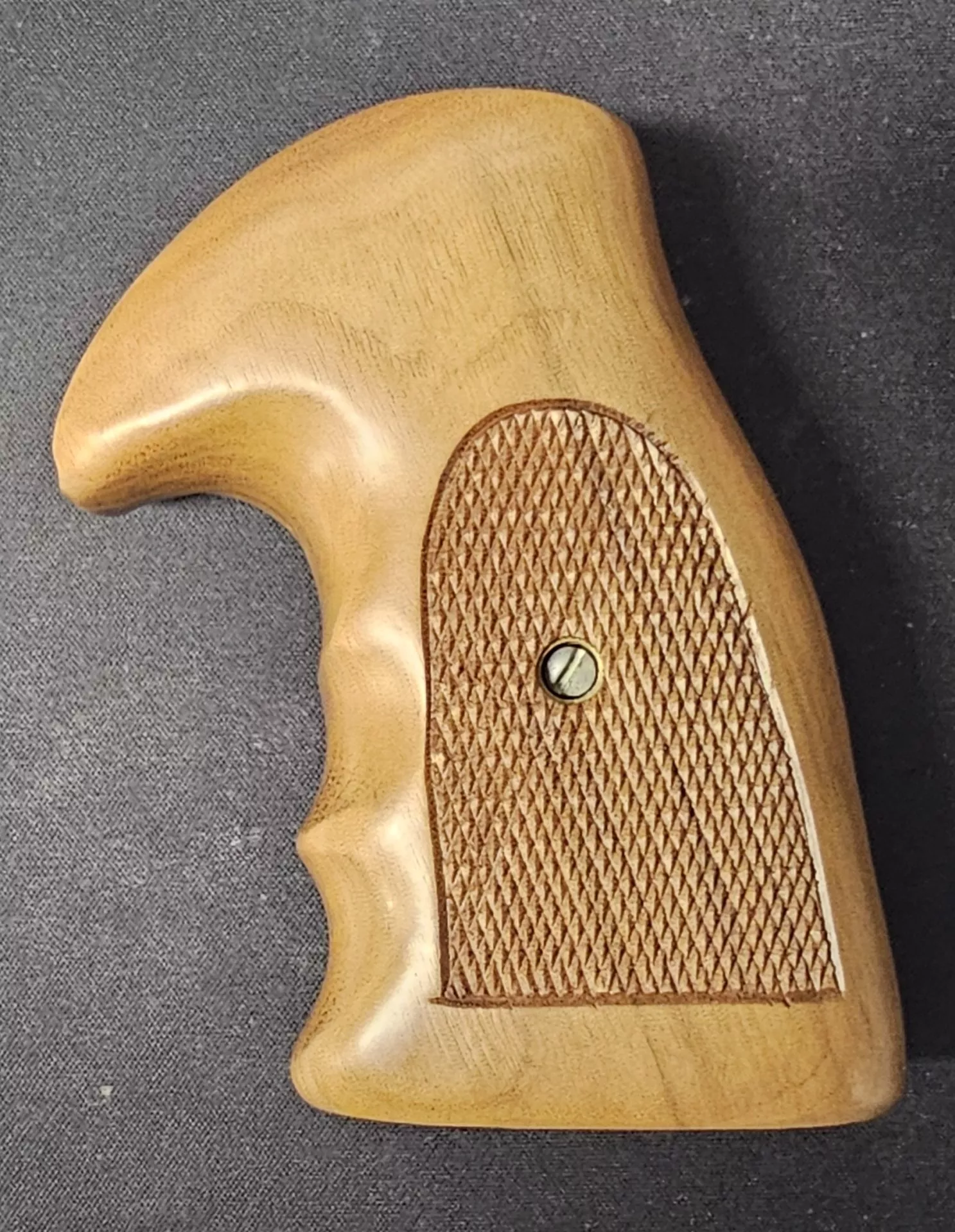 Colt J Frame Oversized Checkered Walnut Grip