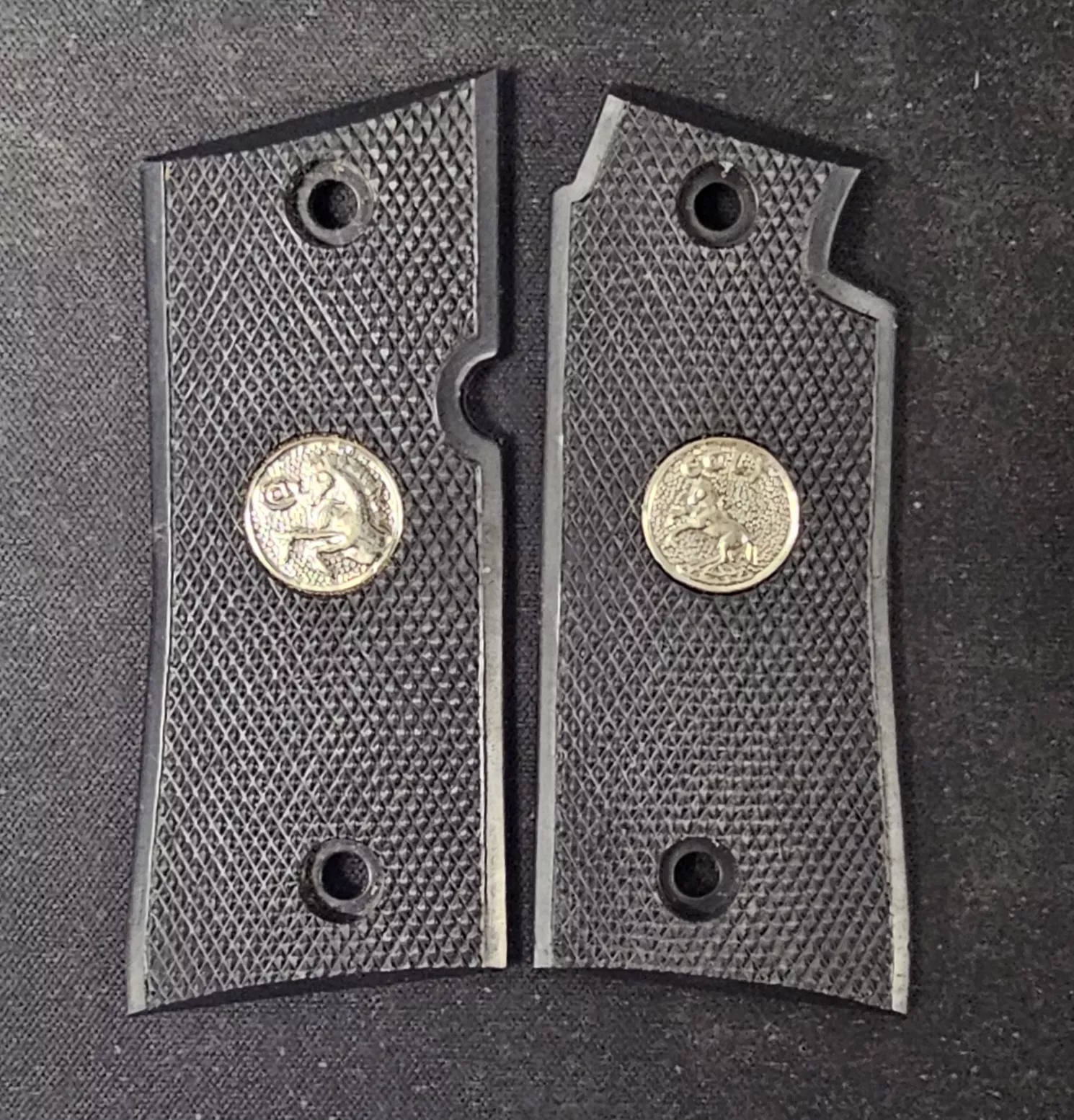 Colt Mustang OEM Checkered with Medallions
