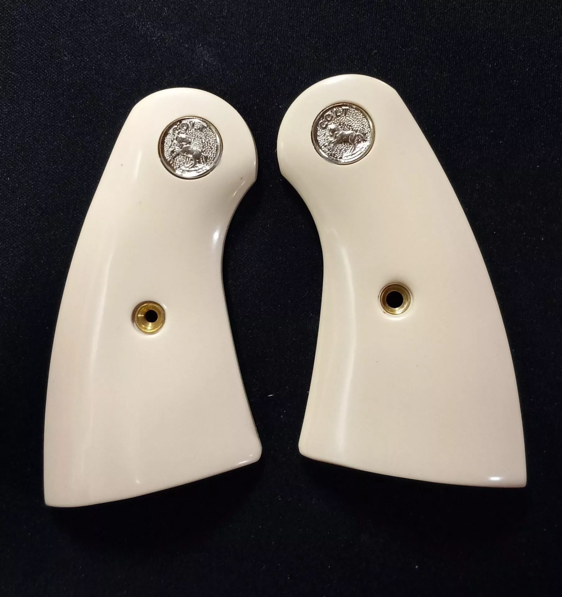 Colt New Service Classic Panel Bonded Ivory with Medallions Engineered Accessories