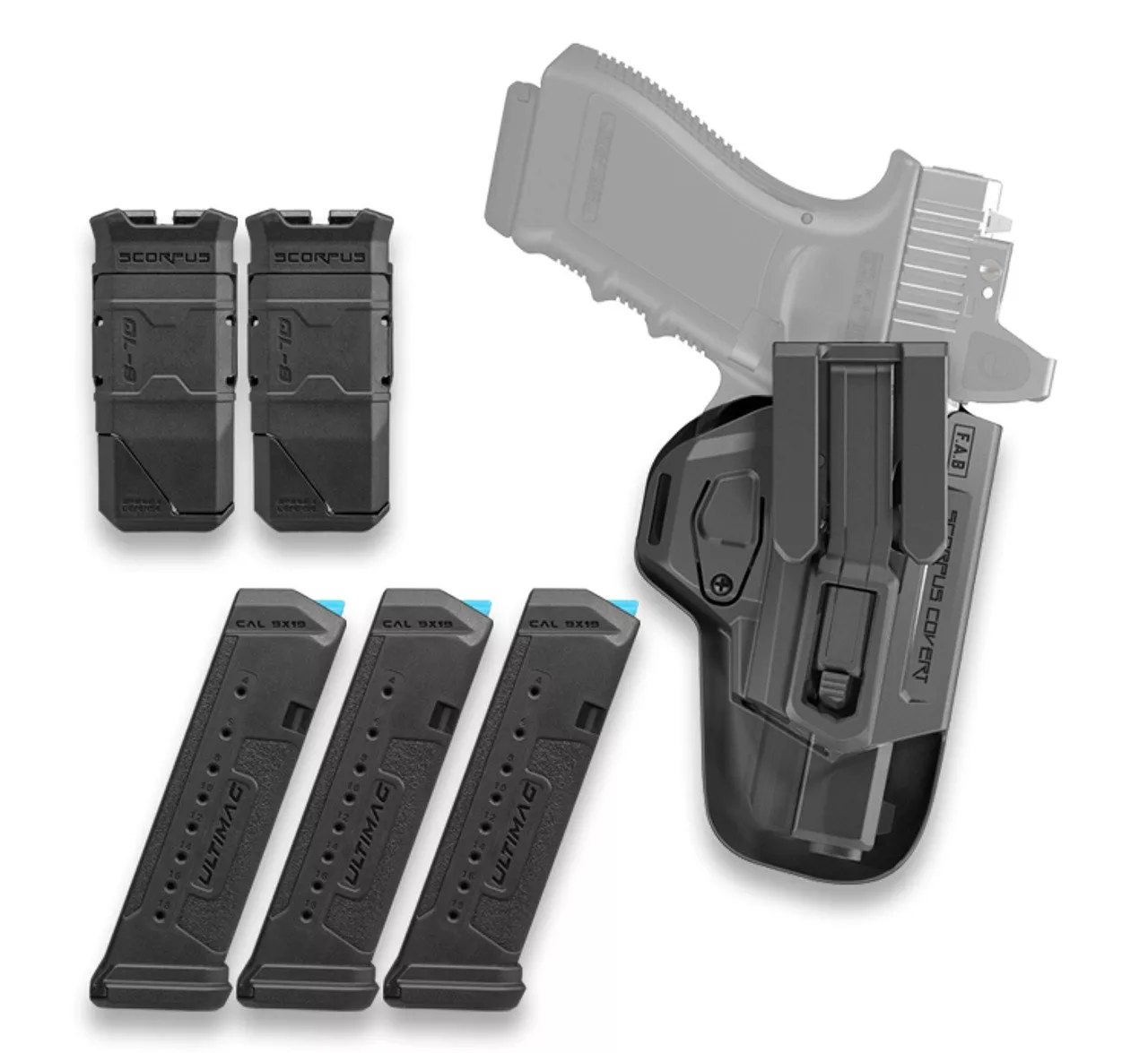 FAB FX-GLOCK19KITB COMPLETE HG KIT GLOCK 19 BLK