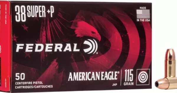FEDERAL AE 38 SUPER+P115GR JHP 50RD