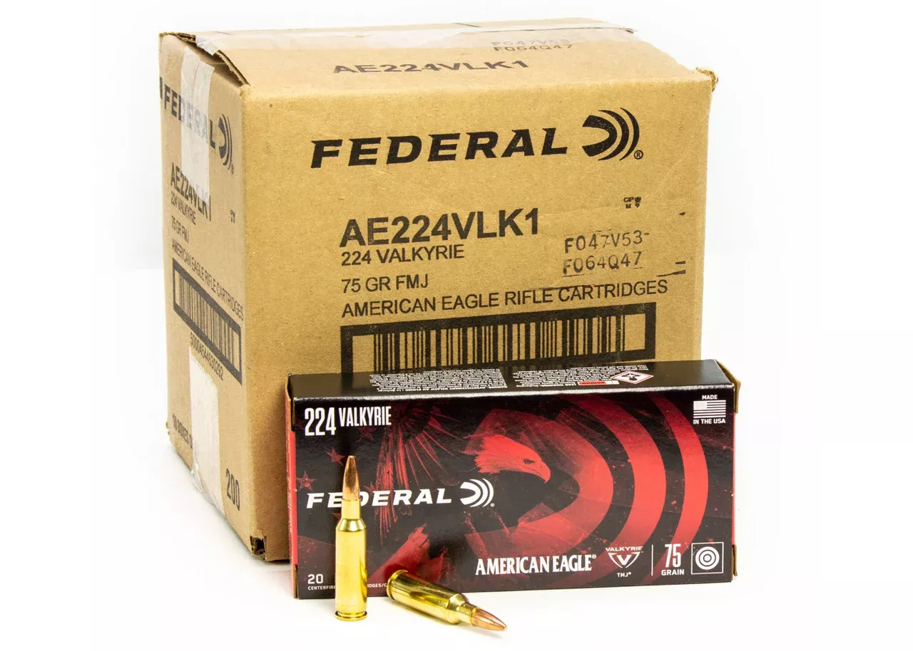 Federal American Eagle 224 Valkyrie 75 Grain FMJ 200rd