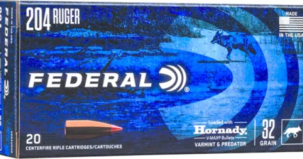 FEDERAL AMMO .204 RUGER 32GR. VMAX 20-PACK