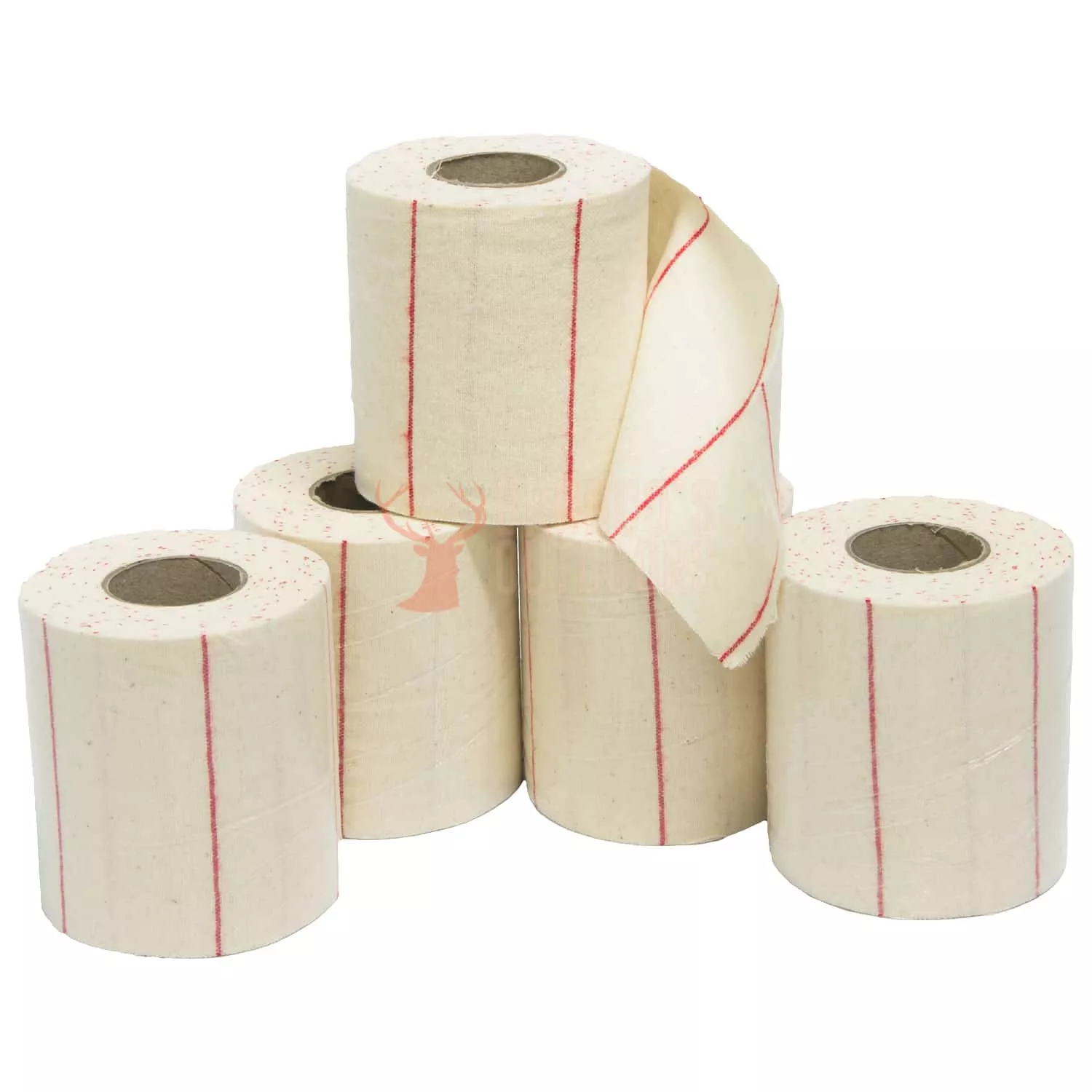 Firearm Cleaning Cloth 4"x2" Red Line 5 Roll Pack