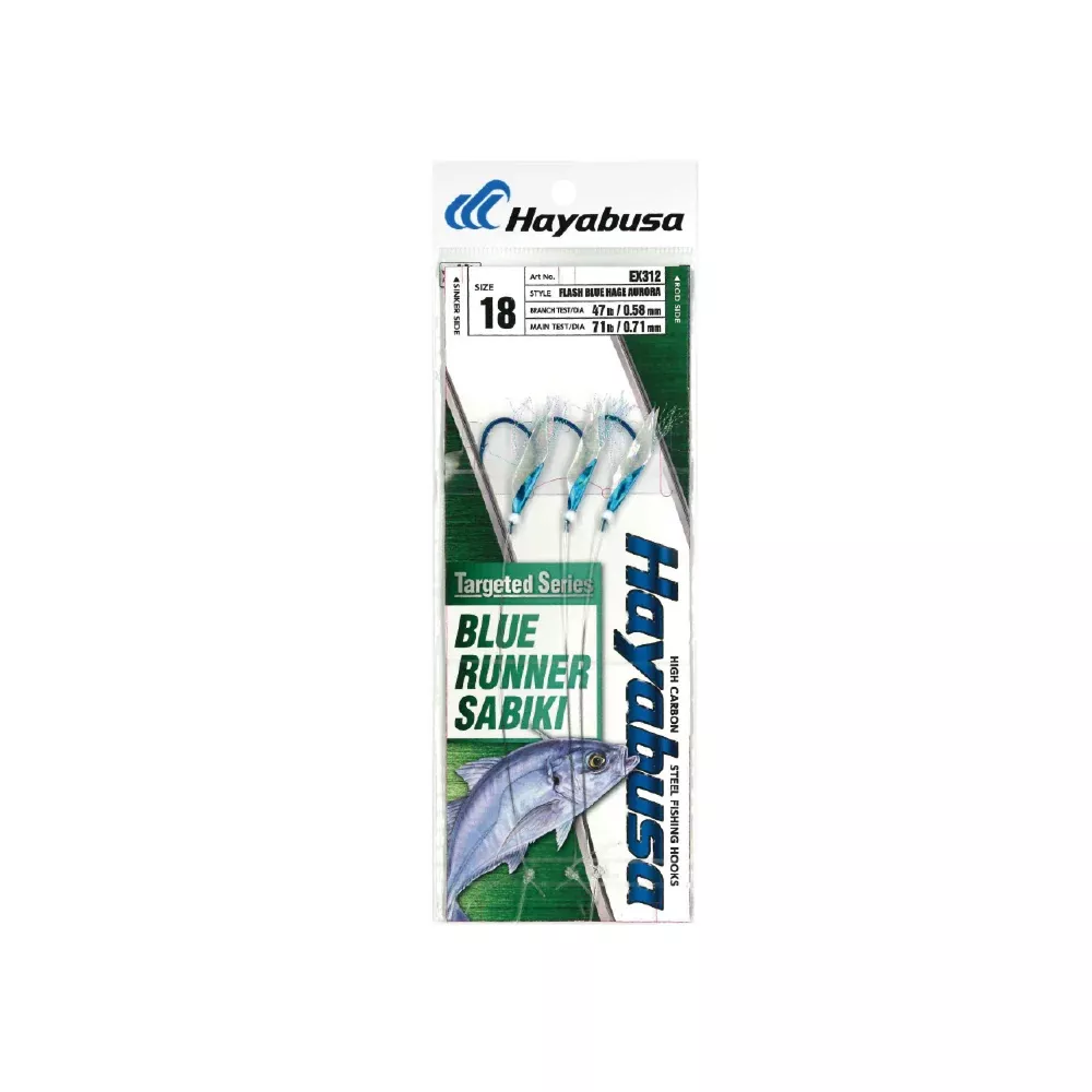 Hayabusa Blue Runner Sabiki Rig 3 Hooks #18