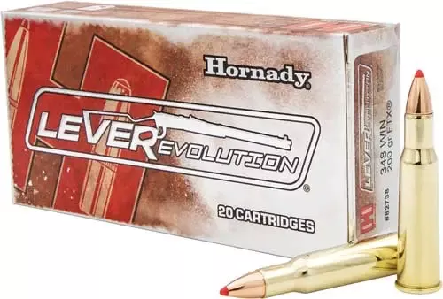 HORNADY LEVEREVOLUTION 348 WIN – 200GR FTX 20RD 10BX/CS