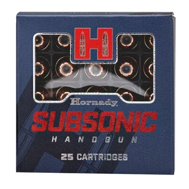 Hornady Subsonic, 9MM, 147gr, XTP, 25rd Box 90287
