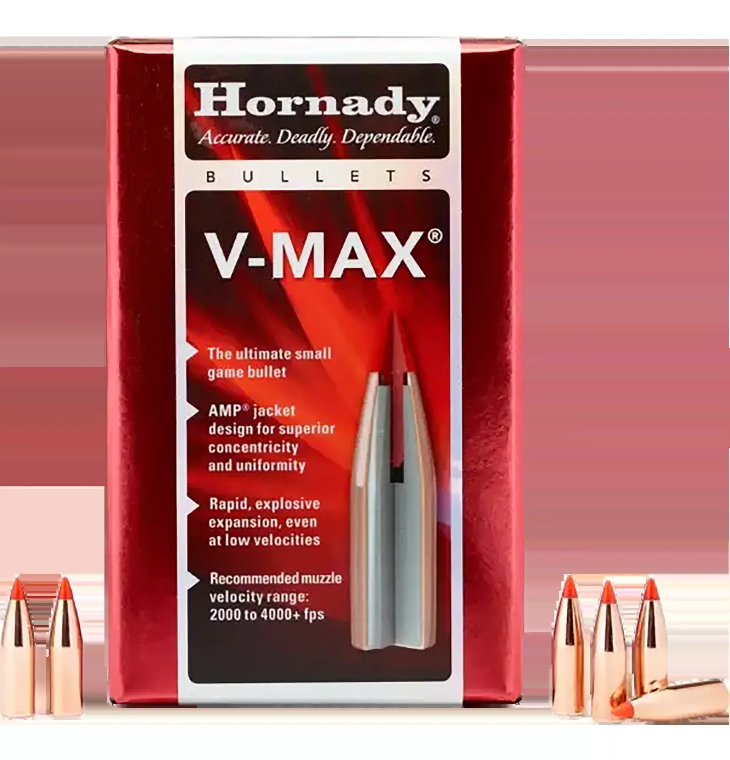 Hornady V-Max 6mm .243 75gr Varmint Reloading Bullets 100/Box