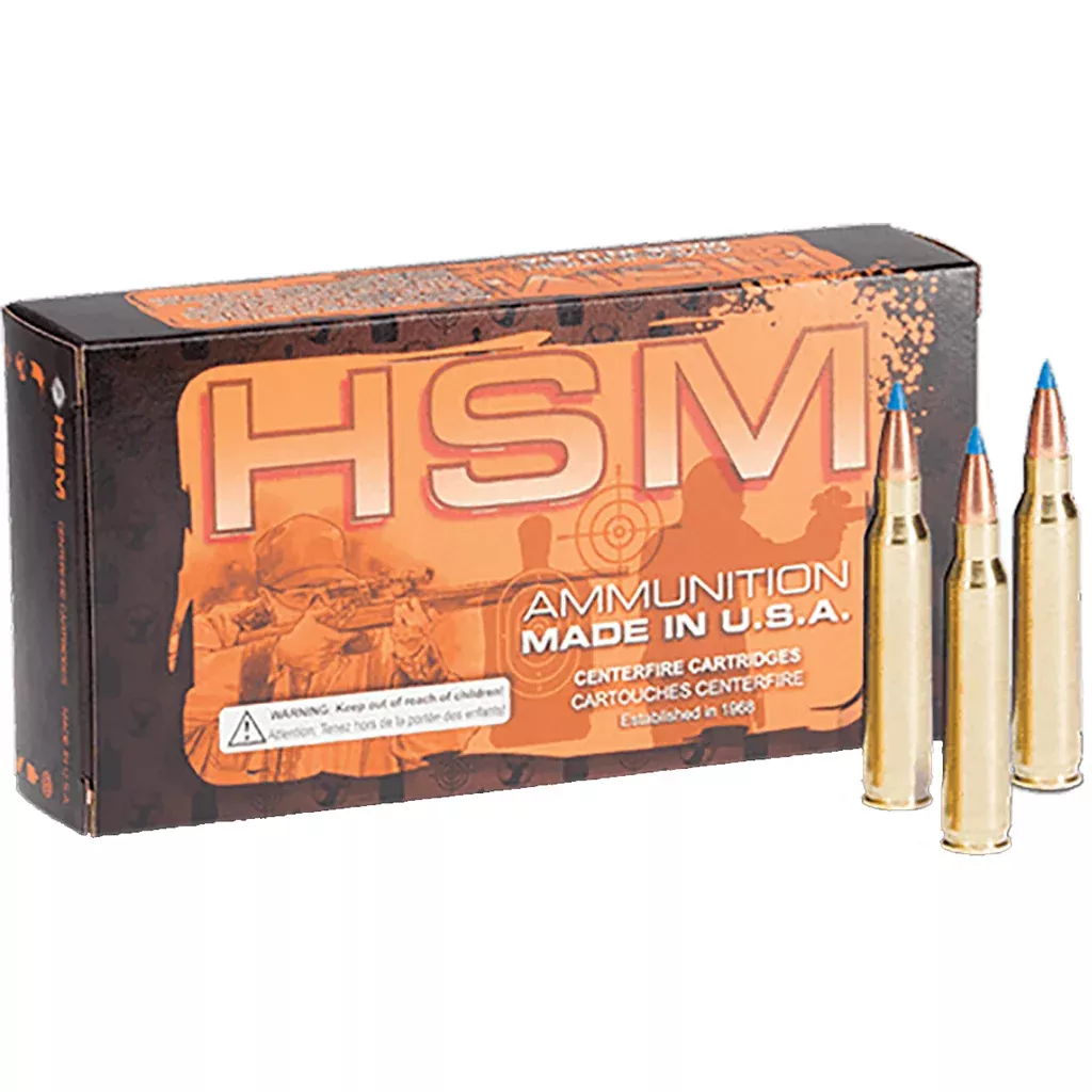 HSM .243 WSSM Varmint 75 grain V-Max ammunition