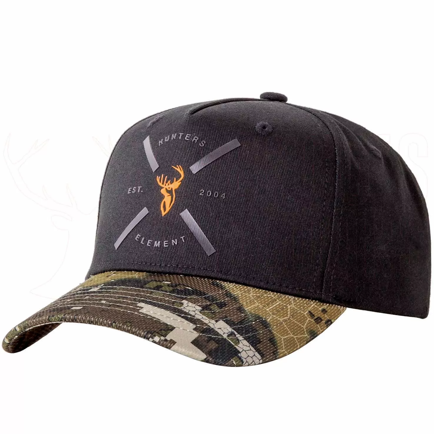 Hunters Element Cross Cap Black Desolve Veil Camo One Size