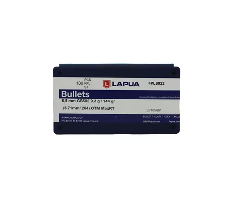Lapua: 6.5mm, 144gr, MaxRange Target, 100/Box