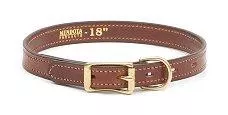 Mendota Narrow Standard Leather Collar - Chestnut