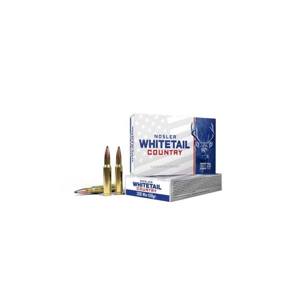Nosler Whitetail Country .308 Win 150gr Solid Base 20 Rounds