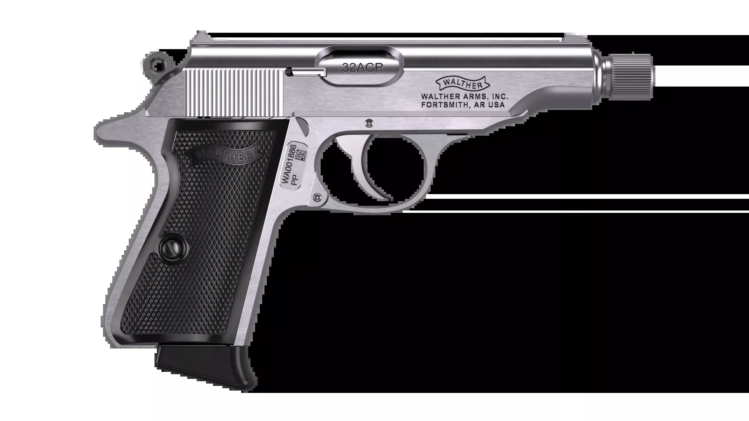 PP SD 3.9" Stainless 8RD 32 ACP