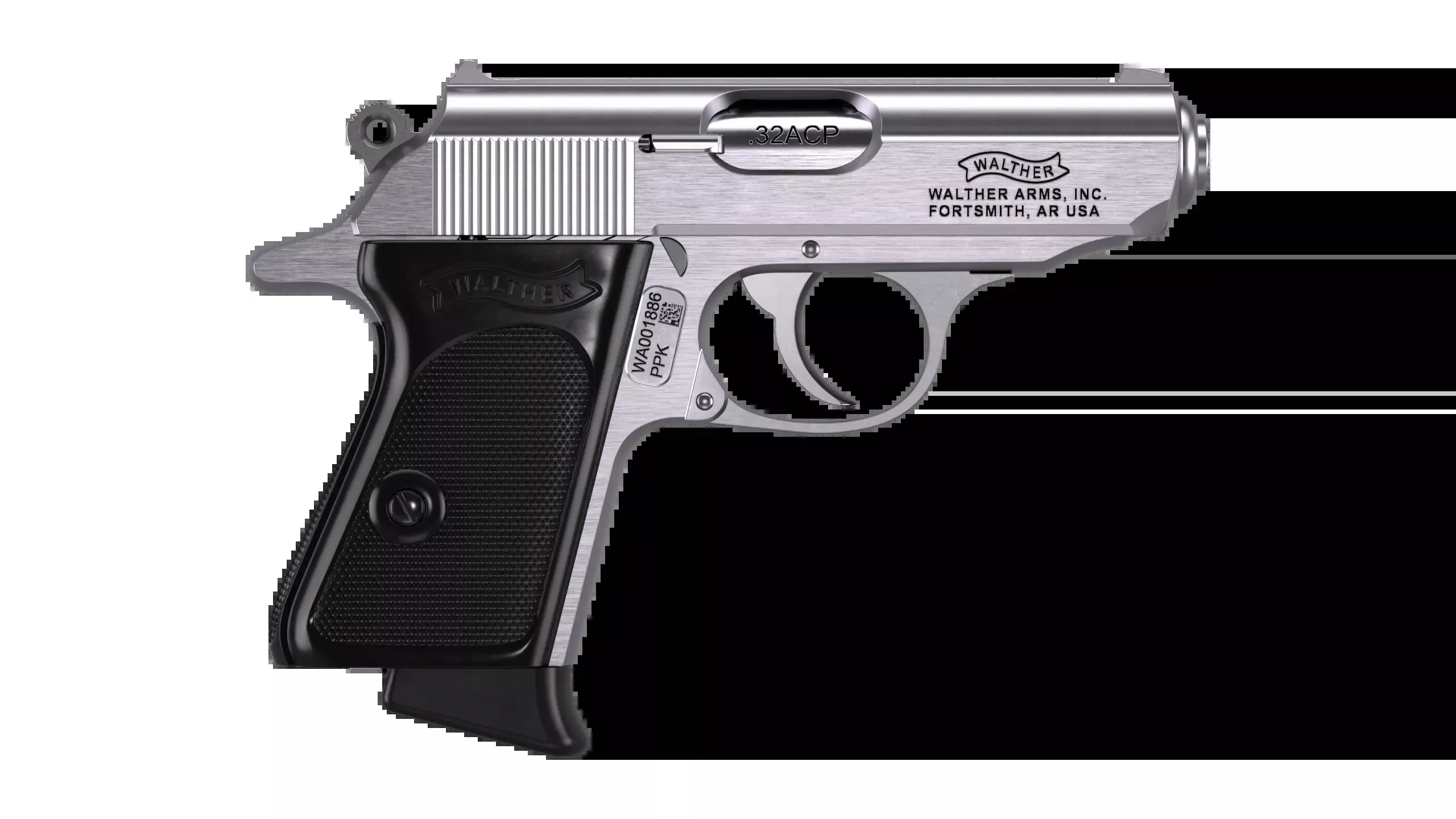 PPK 3.3" Stainless 7RD 32 ACP