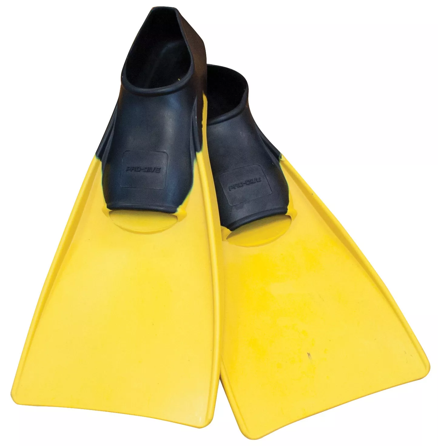 Pro-Dive Rubber Swim Fin Black / Yellow