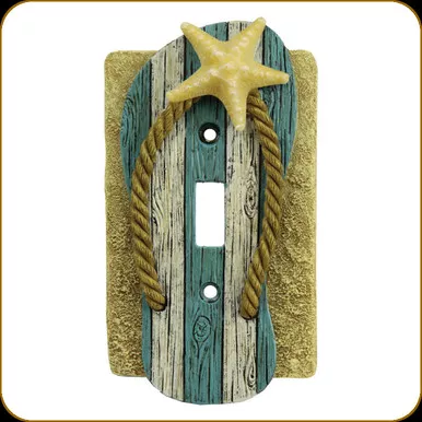 Rivers Edge - Electrical Cover Plate - Single Switch - Beach - 489