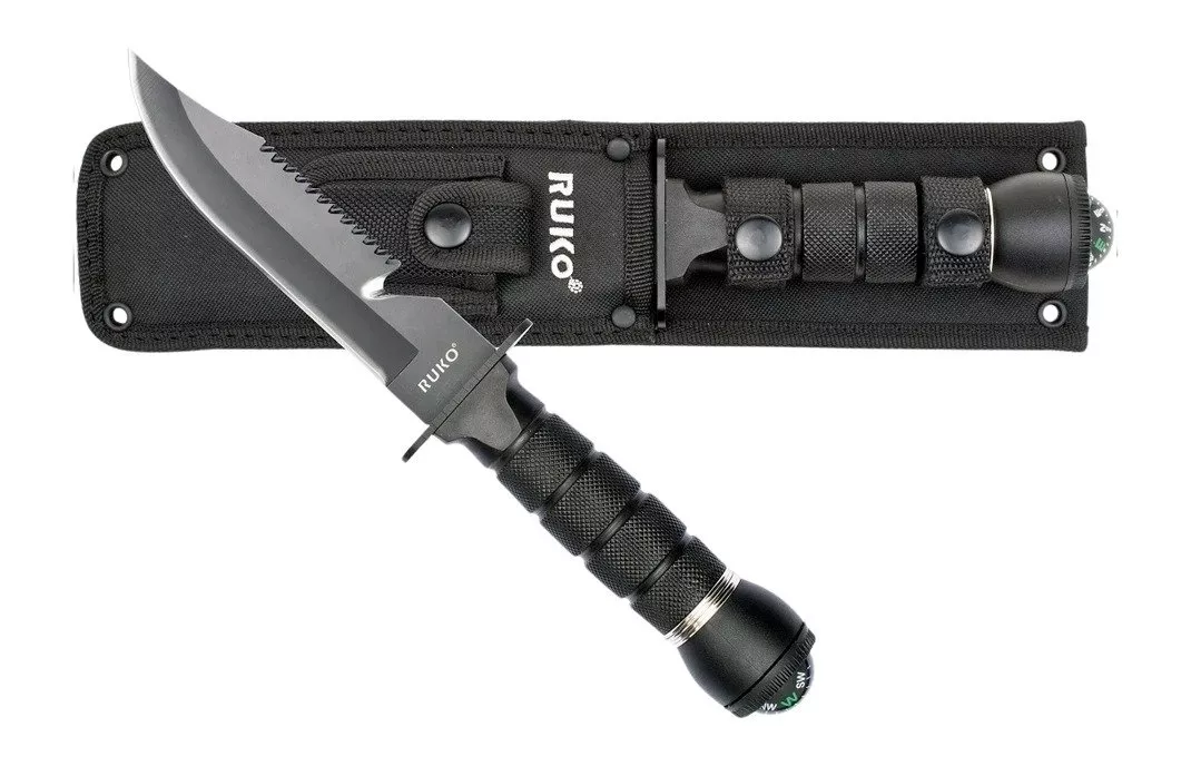 RUKO RUK0163 420J2 6"SURVIVAL FIXED W/COMPASS