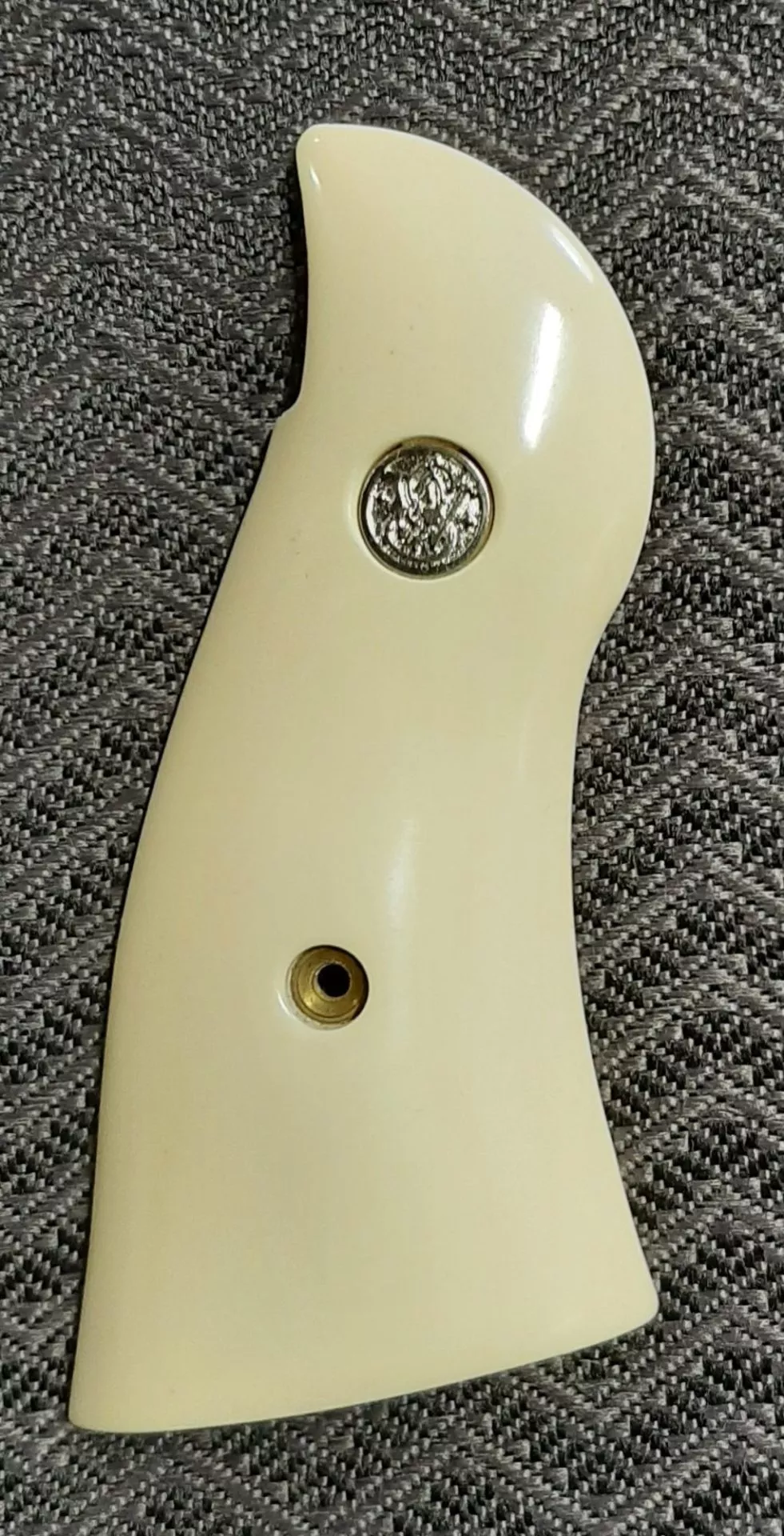 S&W N Square Classic Panel Bonded Ivory with Silver Medallions Engineered Accessories