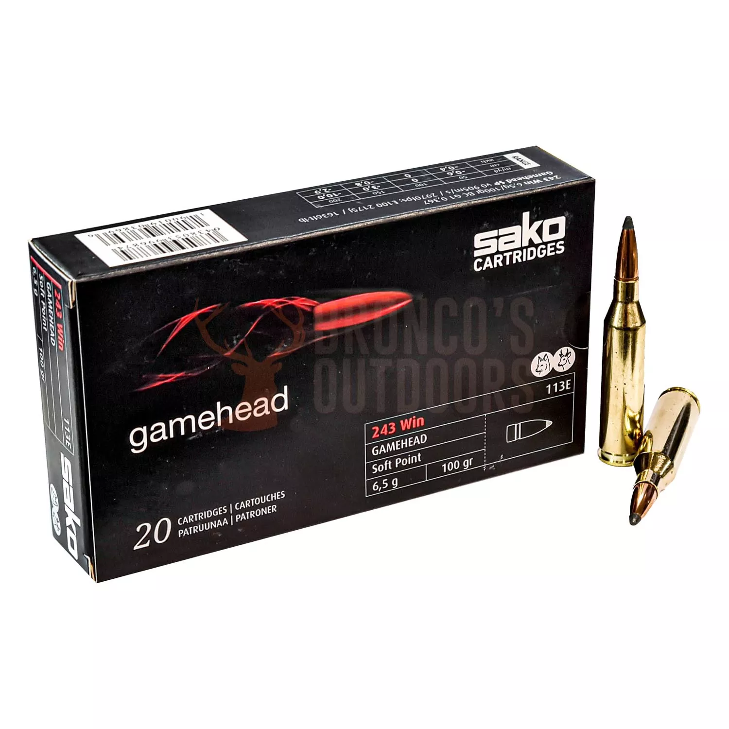 Sako Gamehead .243 100gr SP 20 Rounds