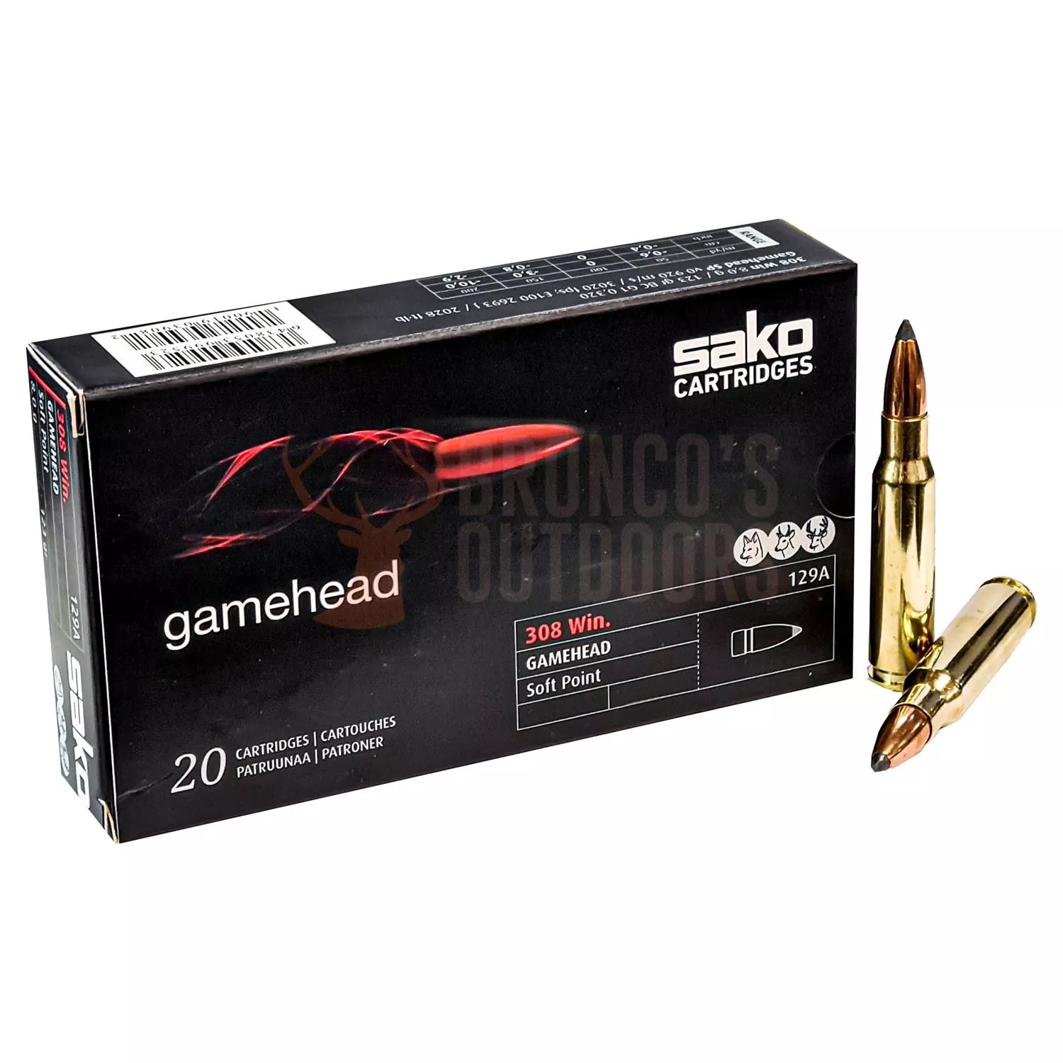 Sako Gamehead .308 Win 150gr Soft Point 20 Rounds