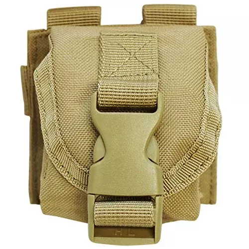 Single Frag Grenade Pouch MOLLE PALS- Tan