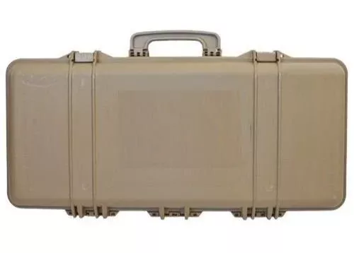 SRC Tan Foam Padded Plastic Airsoft Rifle Gun Case